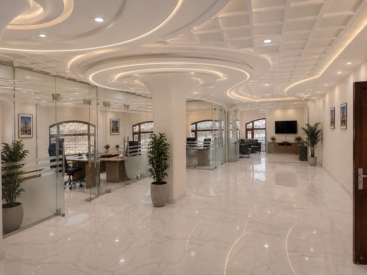 مساحة العمل الهندسية داخل مقر الشركة